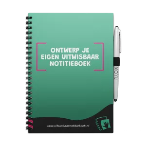 Uitwisbaar Notitieboek A5 | Met eigen logo | Hardcover | V.a. 50 stuks