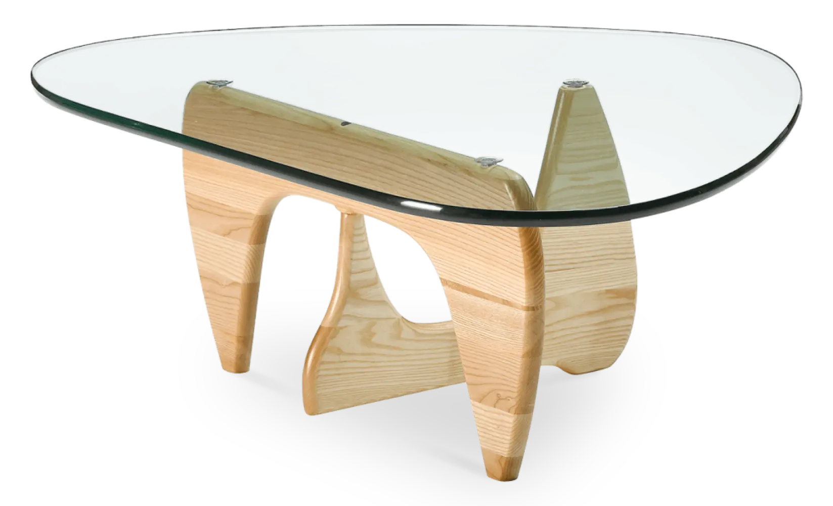 Japandi Salontafel Sabi | Glazen Blad | Essen Onderstel