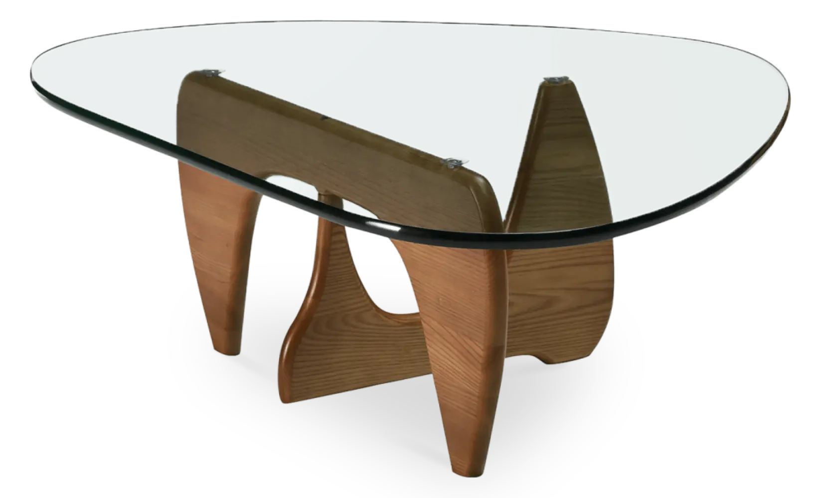Japandi Salontafel Sabi | Glazen Blad | Walnoot Onderstel
