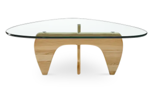 Japandi Salontafel Sabi | Glazen Blad | Essen Onderstel