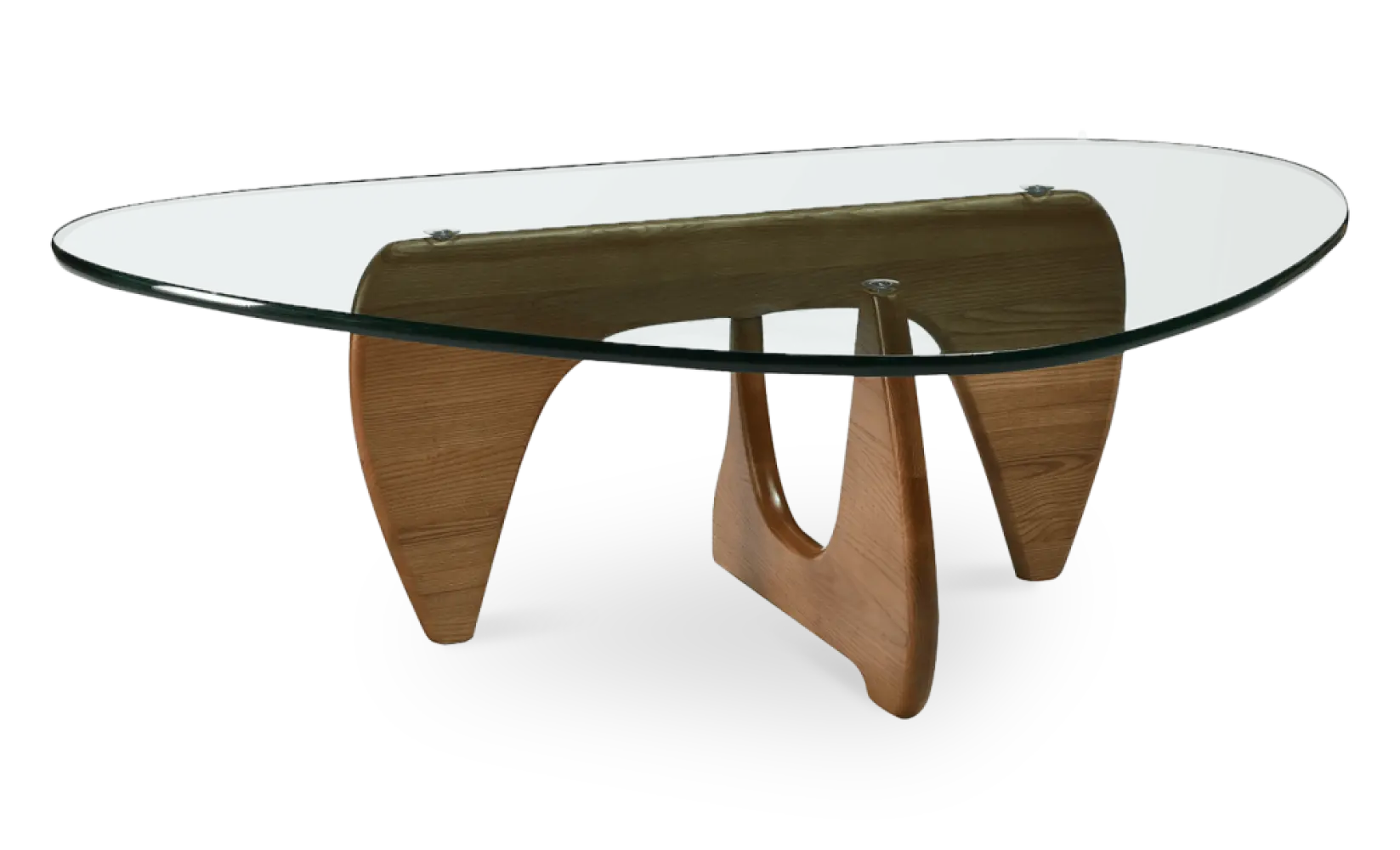 Japandi Salontafel Sabi | Glazen Blad | Walnoot Onderstel