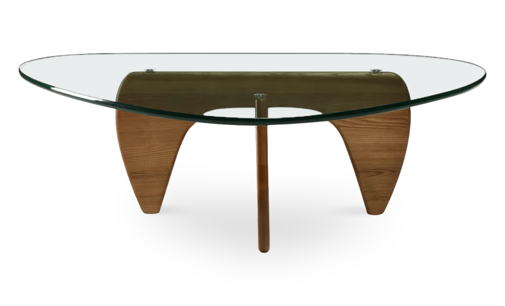 Japandi Salontafel Sabi | Glazen Blad | Walnoot Onderstel