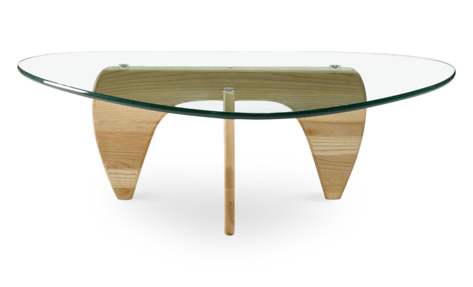 Japandi Salontafel Sabi | Glazen Blad | Essen Onderstel