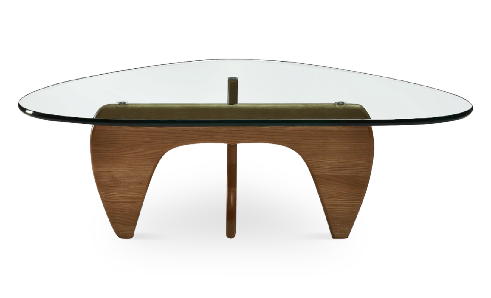 Japandi Salontafel Sabi | Glazen Blad | Walnoot Onderstel