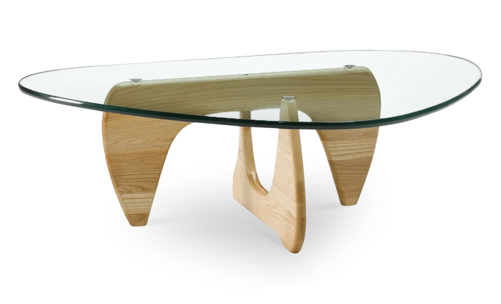 Japandi Salontafel Sabi | Glazen Blad | Essen Onderstel