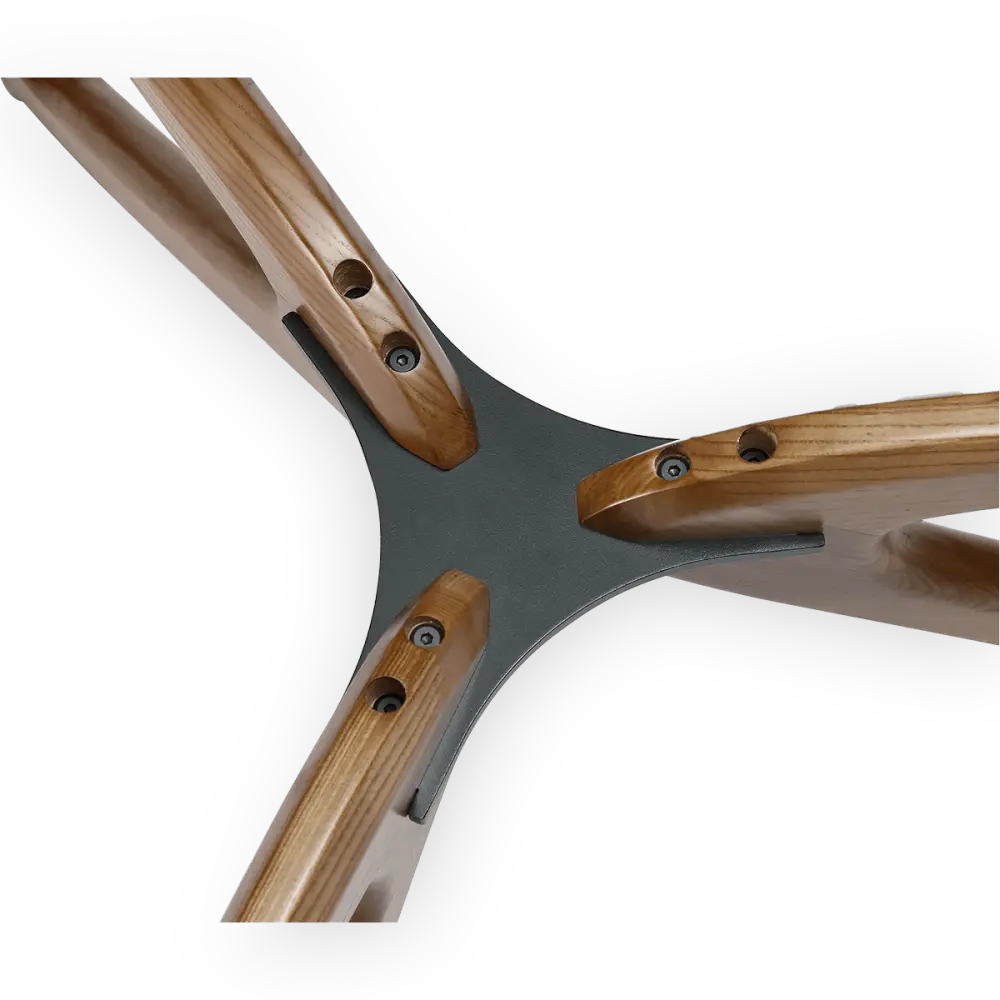 Japandi Salontafel Butterfly | Glazen Blad | Walnoot Onderstel