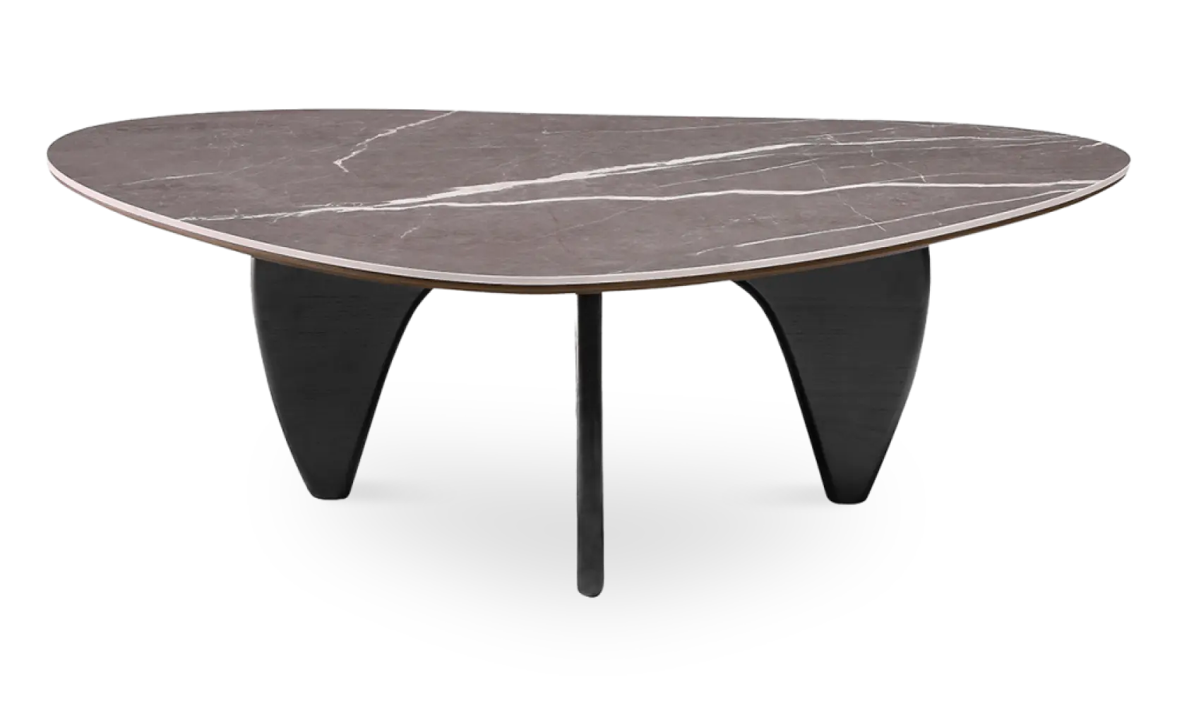 Japandi Salontafel Sabi | Antraciet Keramiek | Zwart Onderstel