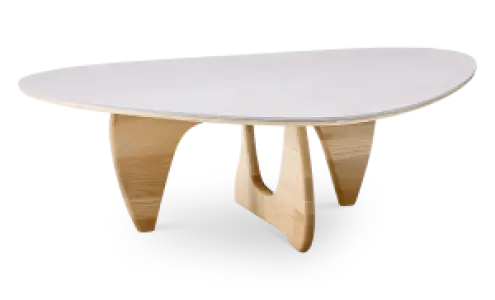 Japandi Salontafel Sabi | Wit Keramiek | Essen Onderstel