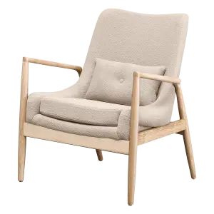Cavel Flyder Scandinavische Lounge Chair Teddy Taupe Essen