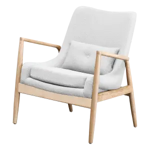 Cavel Flyder Scandinavische Lounge Chair Teddy Wit Essen
