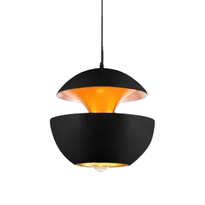 Hanglamp Peach | Mat Zwart / Goud