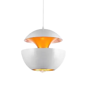 Hanglamp Peach | Mat Wit / Goud