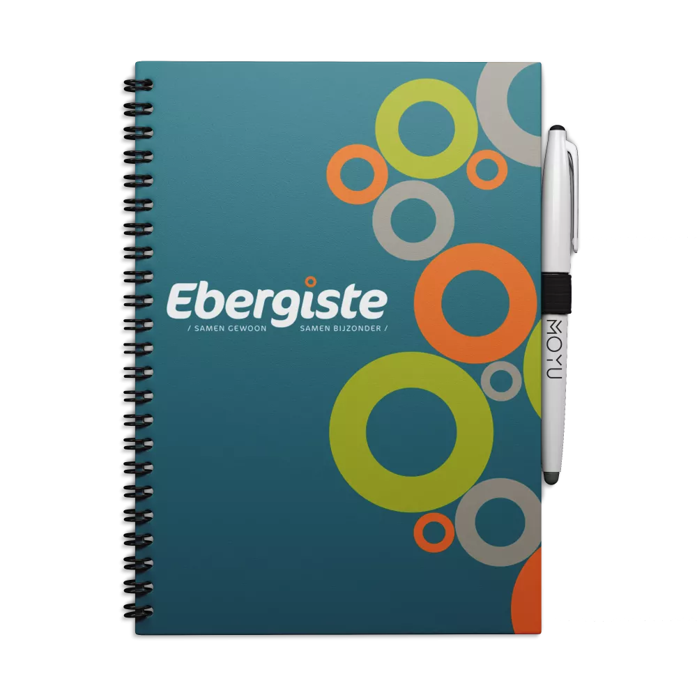 Uitwisbaar Notitieboek A5 | Met eigen logo | Hardcover | V.a. 50 stuks