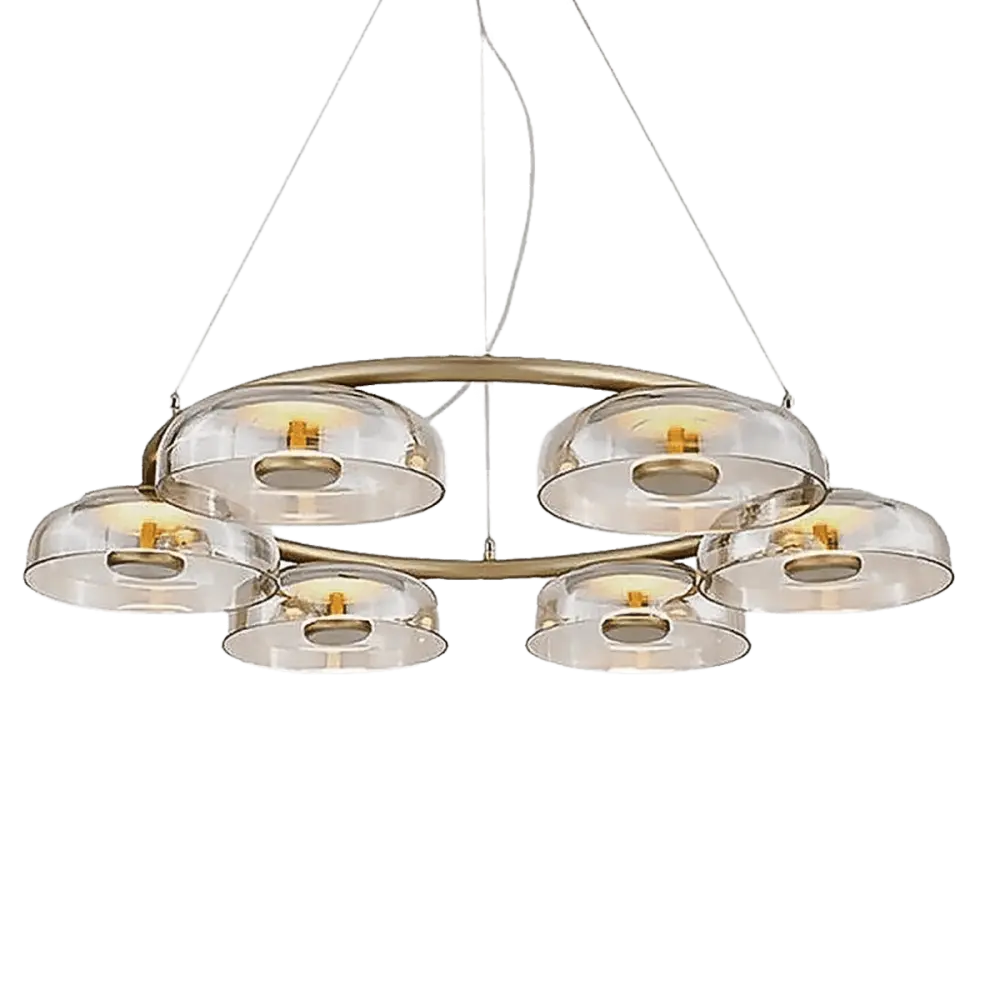 Kroonluchter Amber | Goud Amber