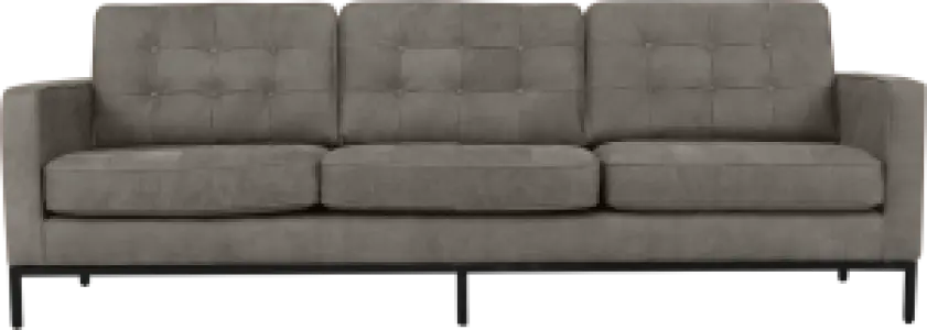 Italo Drie Zits Elegant Silver Grey Velvet