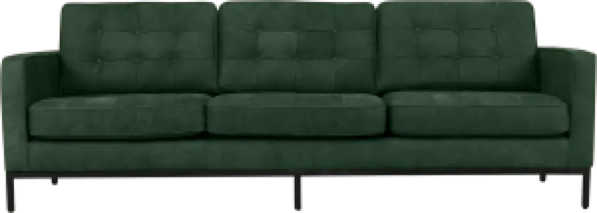 Italo Drie Zits Forest Green Velvet