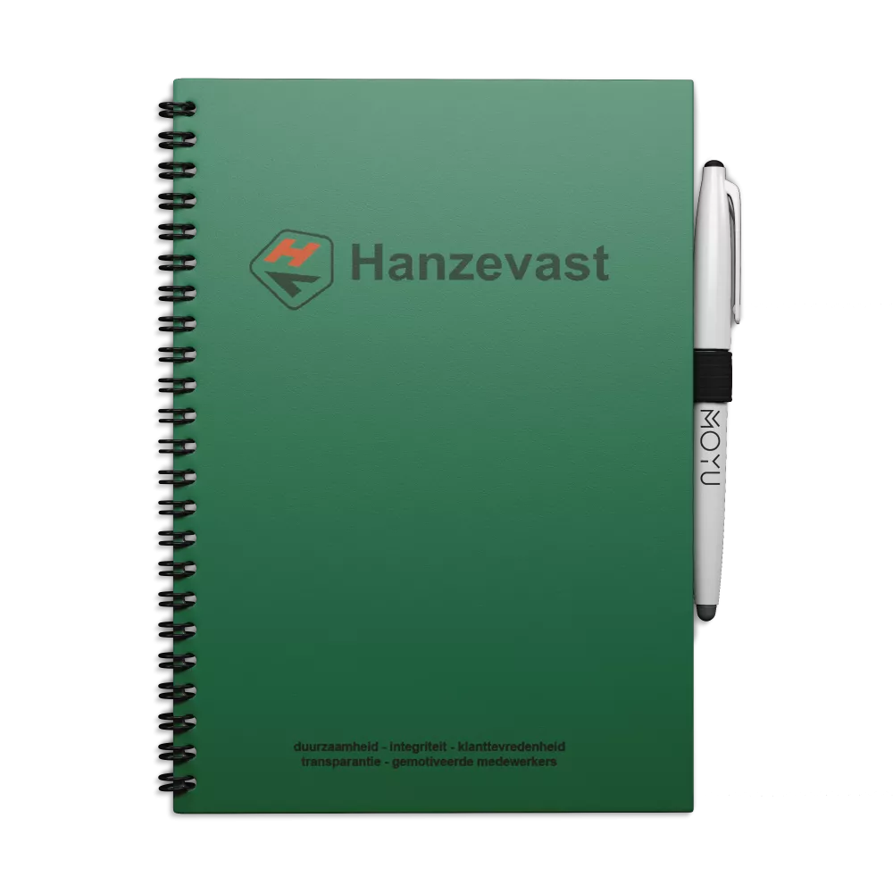 Uitwisbaar Notitieboek A4 | Met eigen logo | Hardcover | V.a. 50 stuks Uitwisbaar Notitieboek A4 | Met eigen logo | Hardcover | V.a. 50 stuks