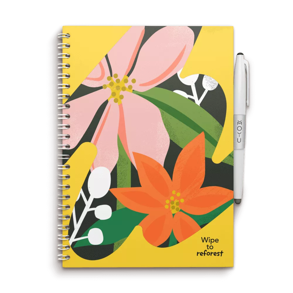 MOYU A5 Uitwisbaar Notitieboek Flower Vibes - Hardcover