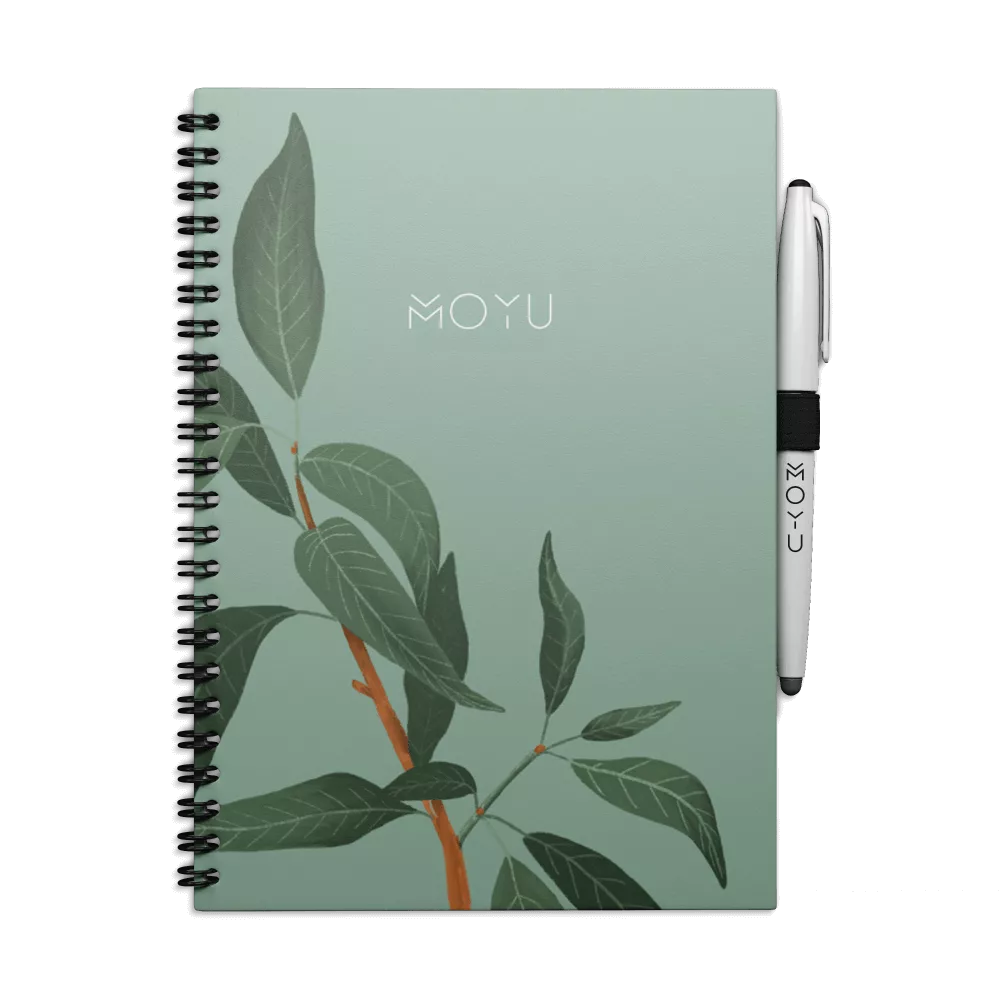 MOYU A5 Uitwisbaar Notitieboek Lovely Leaf - Hardcover MOYU A5 Uitwisbaar Notitieboek Lovely Leaf - Hardcover