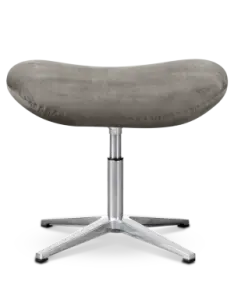 Flegg Ottoman / Hocker Elegant Silver Velvet