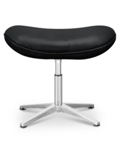 Flegg Ottoman / Hocker Zwart Leer