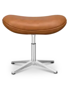 Flegg Ottoman / Hocker Cognac / Bruin Leer