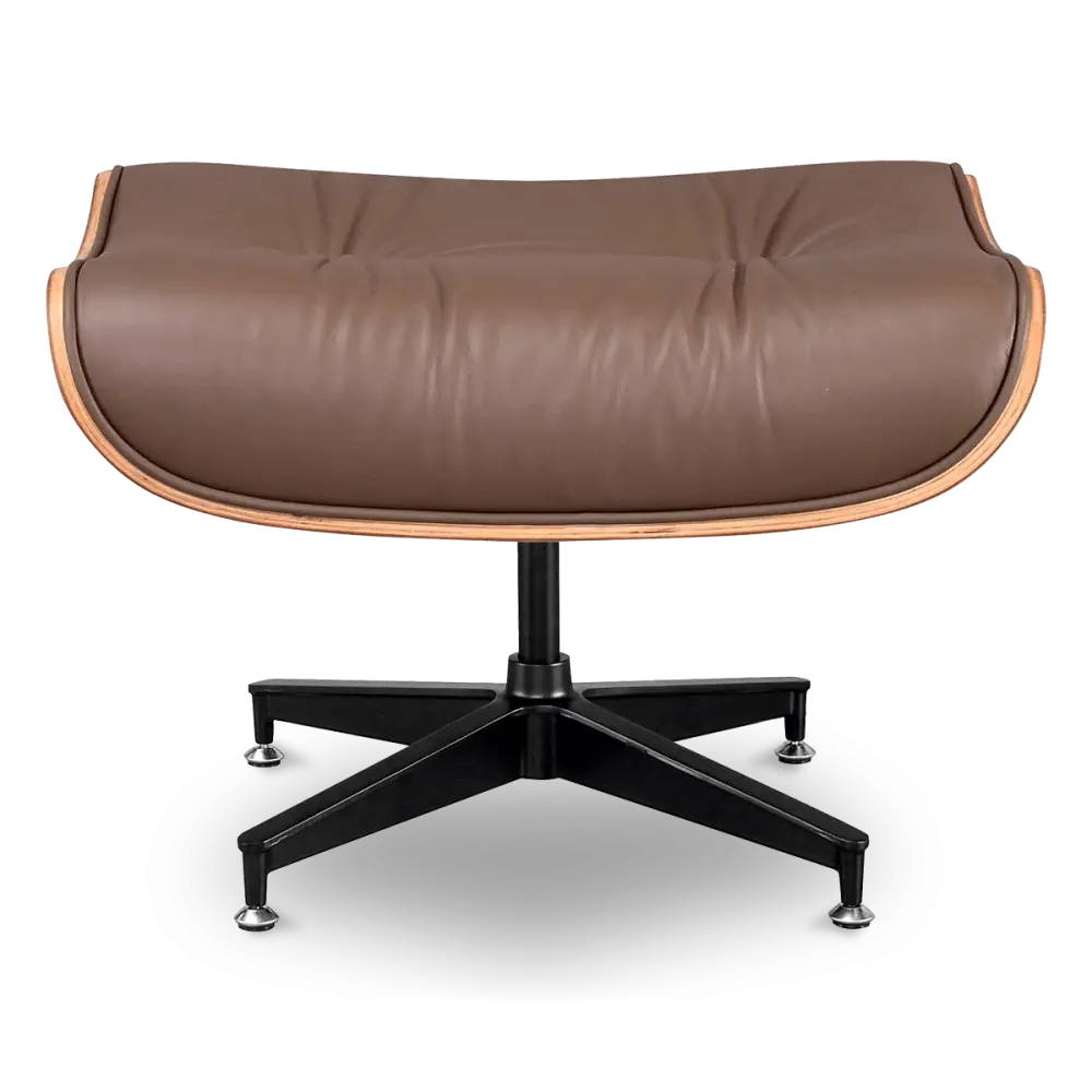 Cavel Lounge Chair Ottoman / Hocker Bruin Leer | Essen Schaal