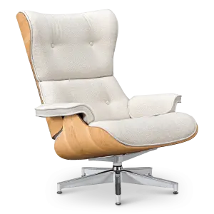 Cavel Lounge Chair Wit Boucle | Essen Schalen