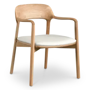 Kennedy Eetkamerstoel | Naturel Essen | Offwhite Zitting