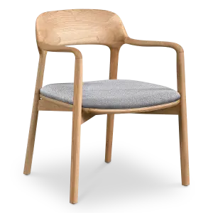 Kennedy Eetkamerstoel | Naturel Essen | Grijs Boucle