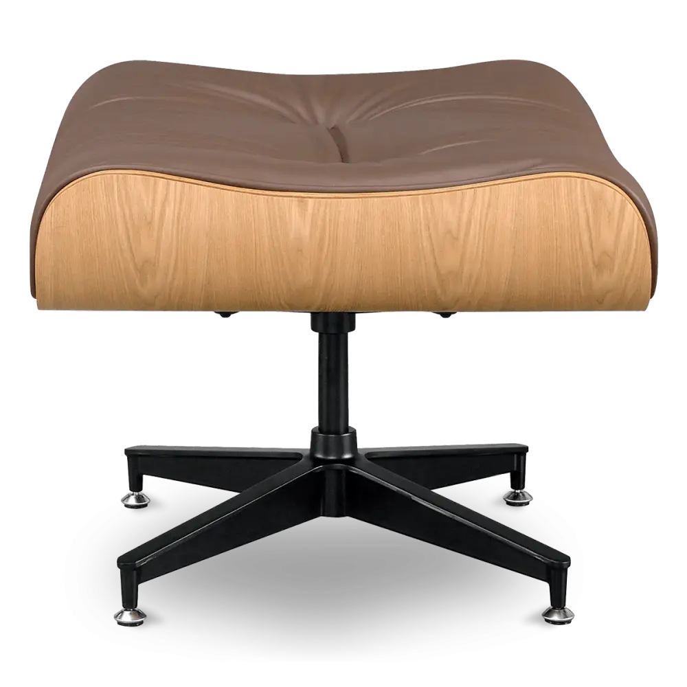 Cavel Lounge Chair Ottoman / Hocker Bruin Leer | Essen Schaal