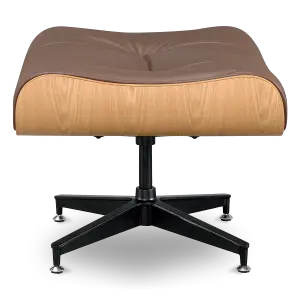 Cavel Lounge Chair Ottoman / Hocker Bruin Leer | Essen Schaal