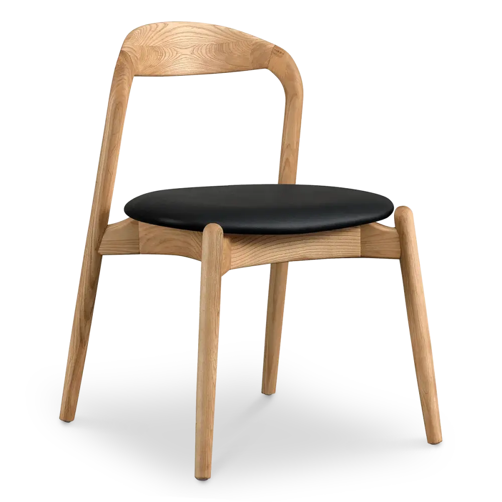 specificaties-bow-eetkamerstoel-essenhout-zwart leer 