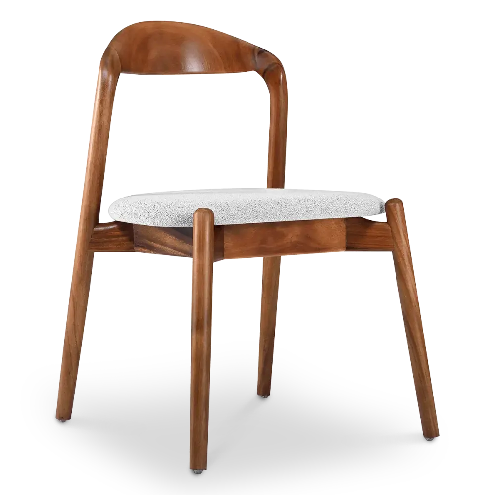 specificaties-bow-eetkamerstoel-notenhout-wit bouclé  
