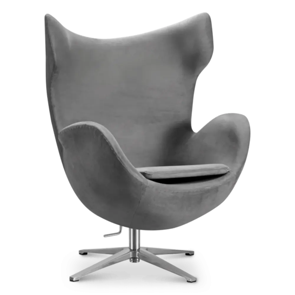 specificaties flag chair grijs velvet chrome onderstel