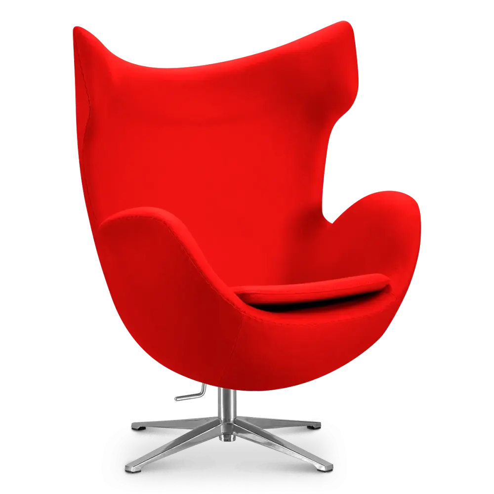 specificaties flag chair rood kasjmier chrome onderstel 