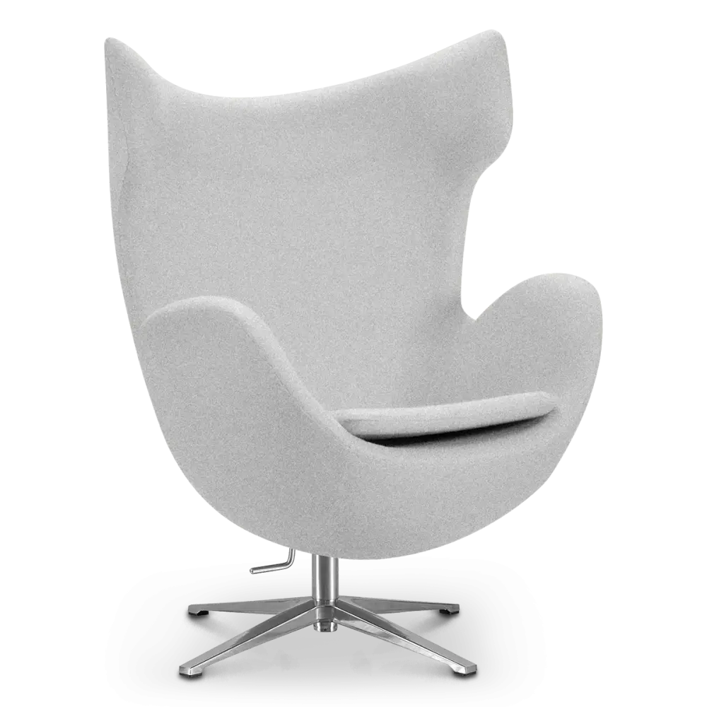specificaties flag chair grijs kasjmier chrome onderstel    