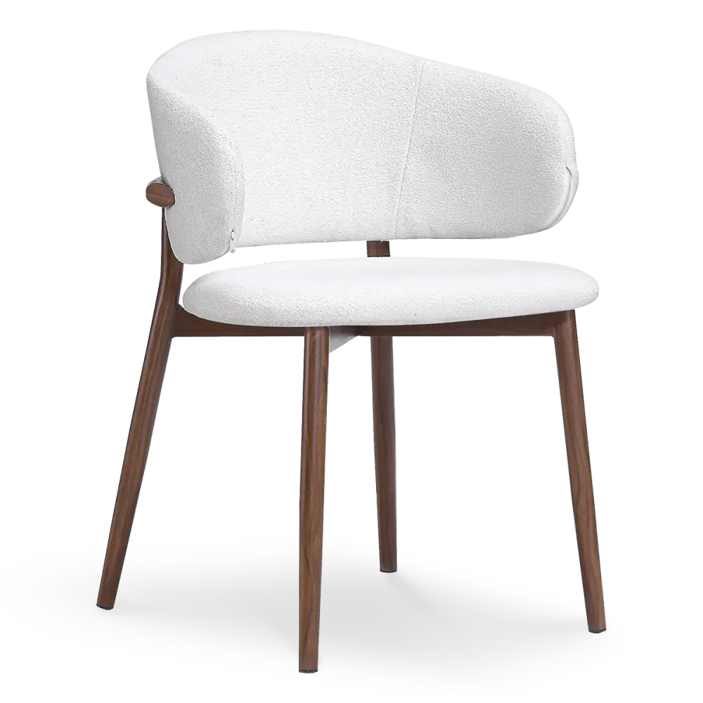 specificaties-nagato-eetkamerstoel-walnoot finish-wit bouclé