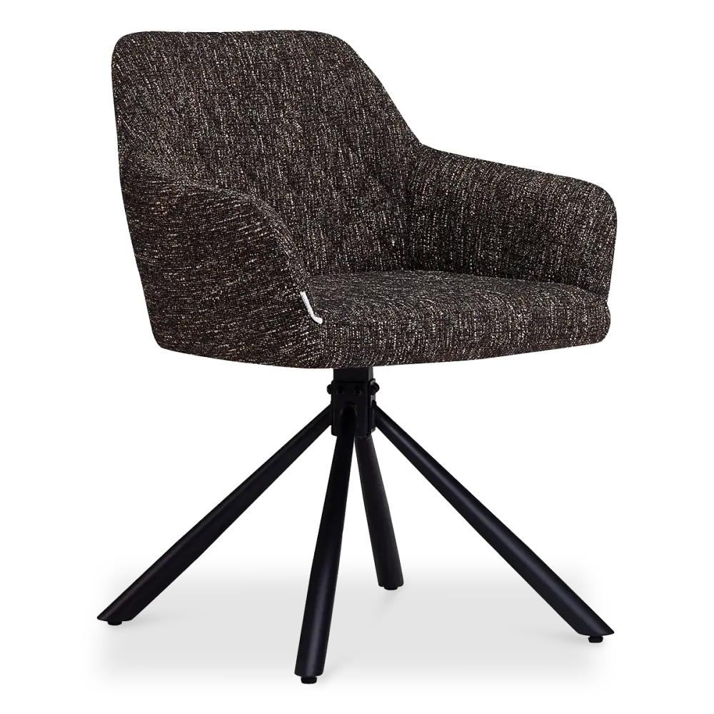 specificaties-wolf-eetkamerstoel-zwarte finish-donker bruin