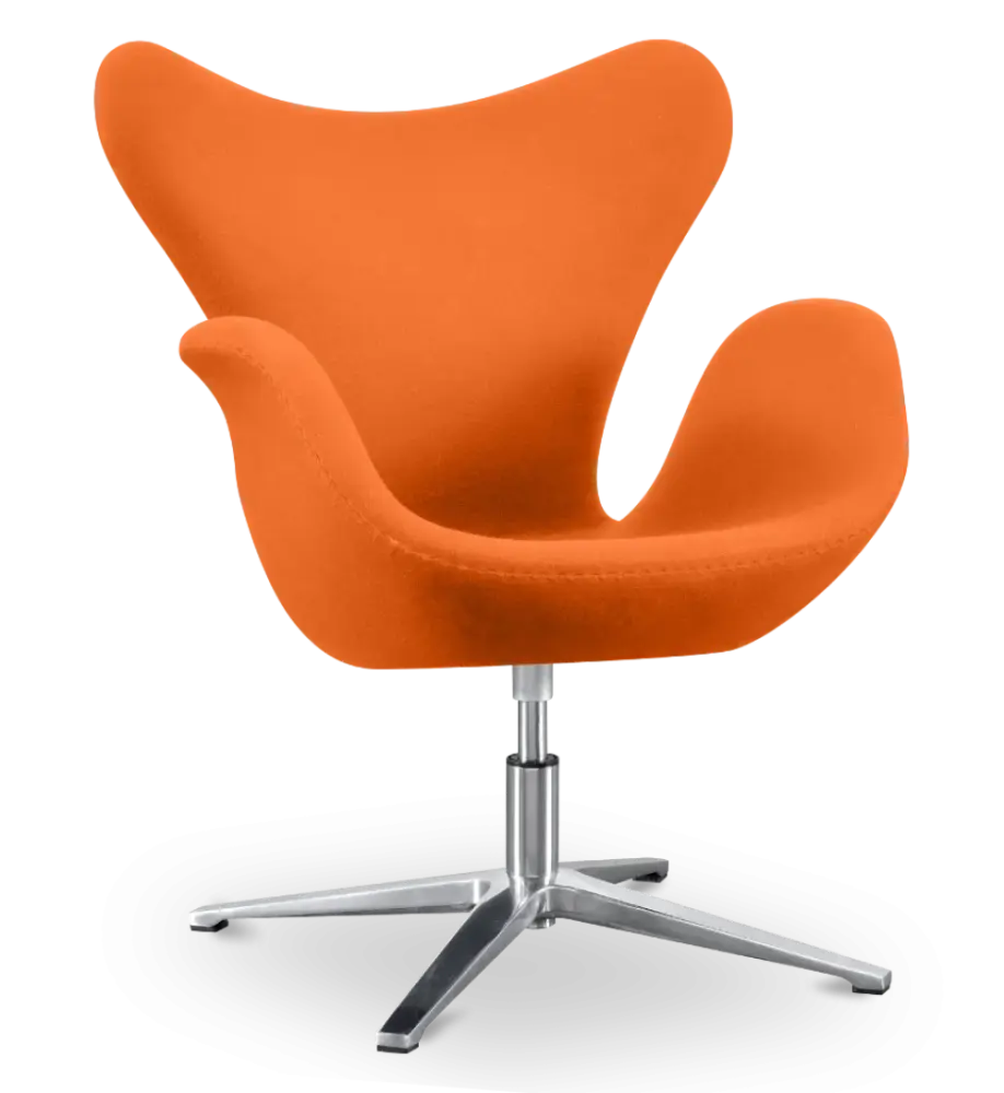 specificaties sean chair oranje kasjmier chrome poot