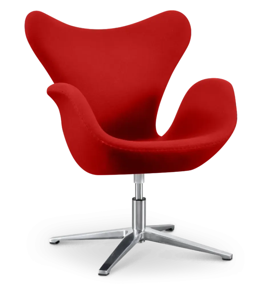specificaties sean chair rood kasjmier chrome poot  