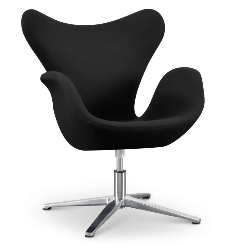 specificaties sean chair zwart kasjmier chrome poot   