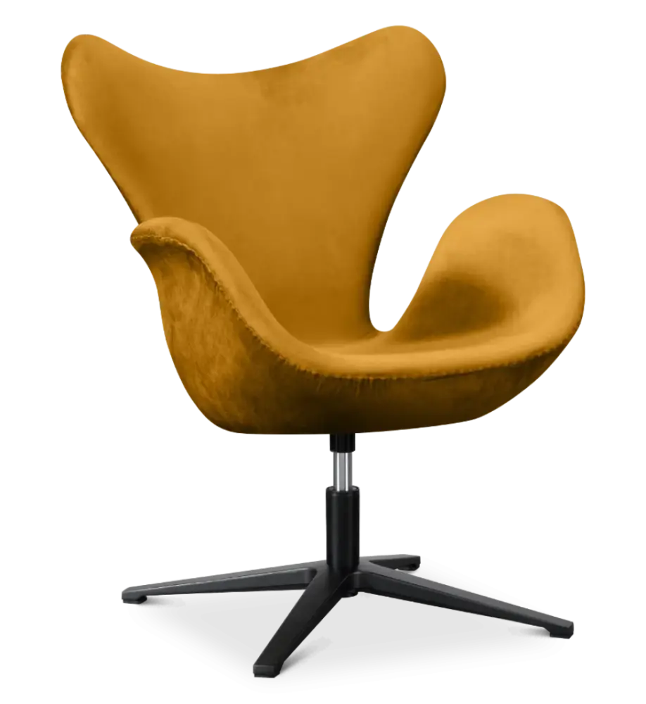 specificaties sean chair oker velvet zwarte poot  