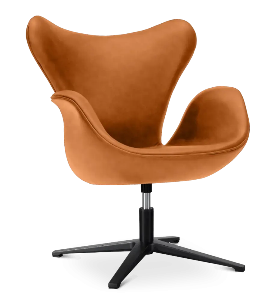 specificaties sean chair cognac leer zwarte poot 