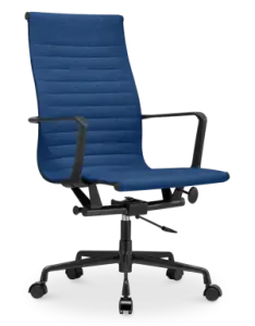 Cavel CD 119 Bureaustoel Blauw Linnen | Zwart Frame