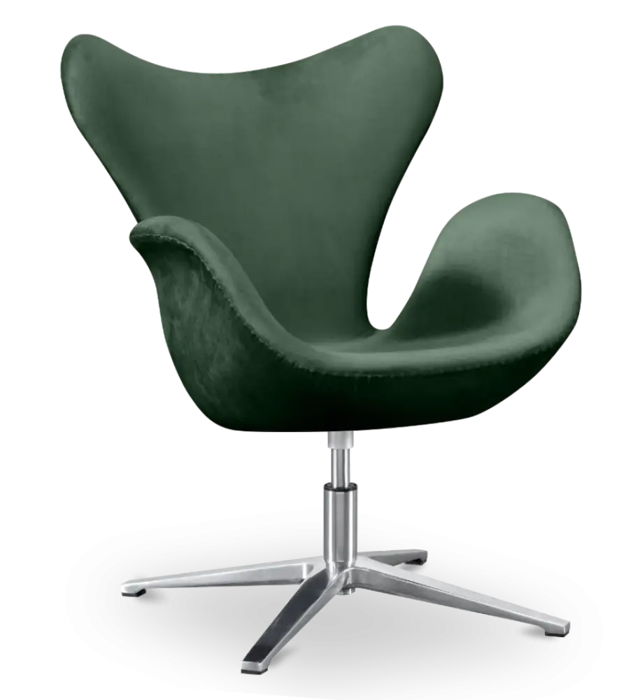 specificaties sean chair groen velvet chrome poot