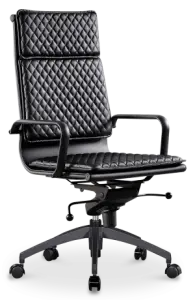 Diamond Softpad Bureaustoel Zwart | Hoge Rug