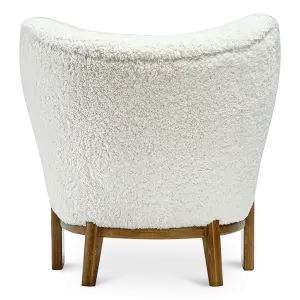 Little Kita Fauteuil Wit | Walnoot Pootjes
