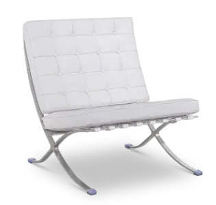 Paviljoen Chair XL Wit Leer