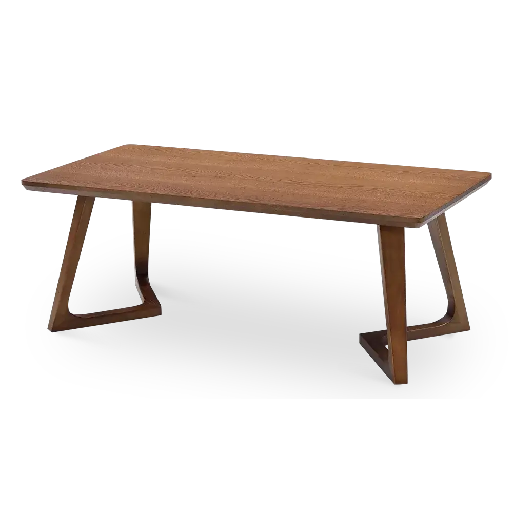specificaties Jensen salontafel walnoot finish 